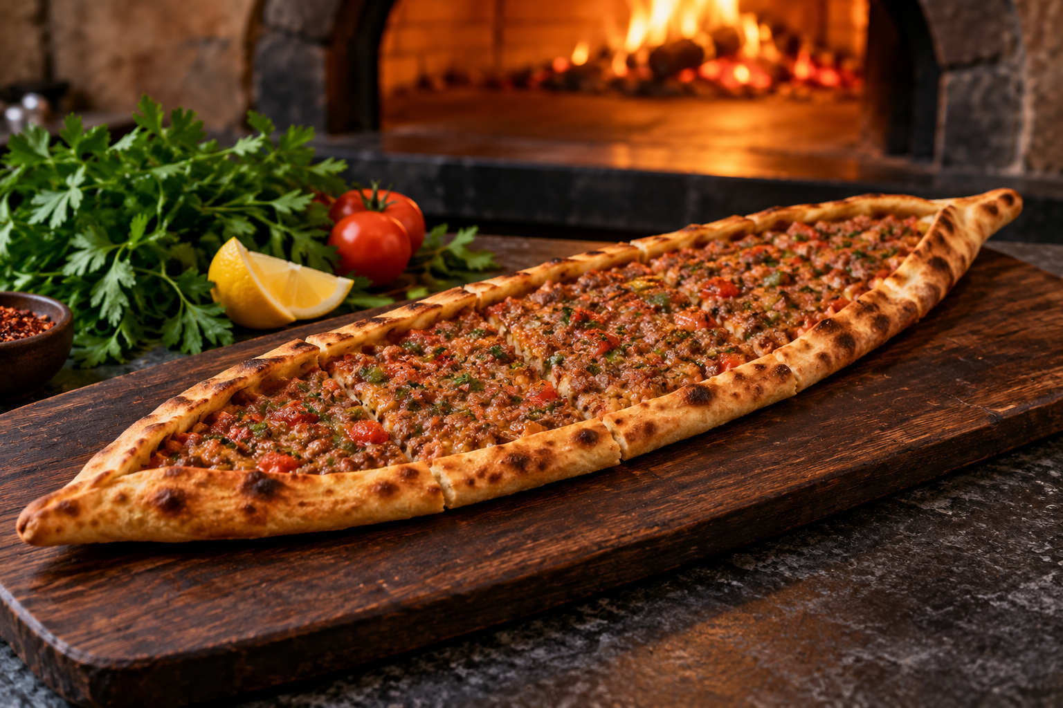 Fırından Taze Çıkan Kıymalı Pide